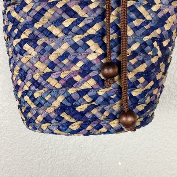 Blue and Purple cornhusk bucket backpack main image 6